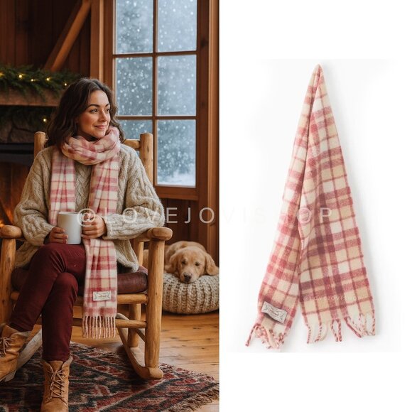 Cabincore | NWT! Wilfred Aritzia Wool Blend Scarf in Birch Rose | Cozy Mohair - Picture 1 of 4